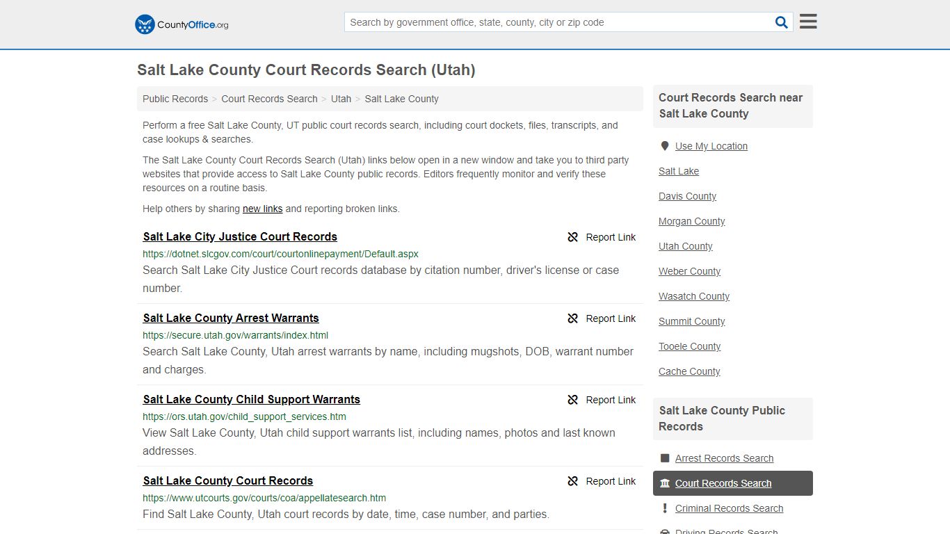 Court Records Search - Salt Lake County, UT (Adoptions ...