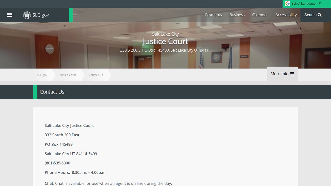 Contact Us | Justice Court